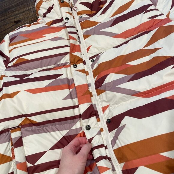 NWT Prana Women's Sz XL Hellebore Jacket Rose Hips Down Puffer Coat Hooded Geo - Picture 4 of 12